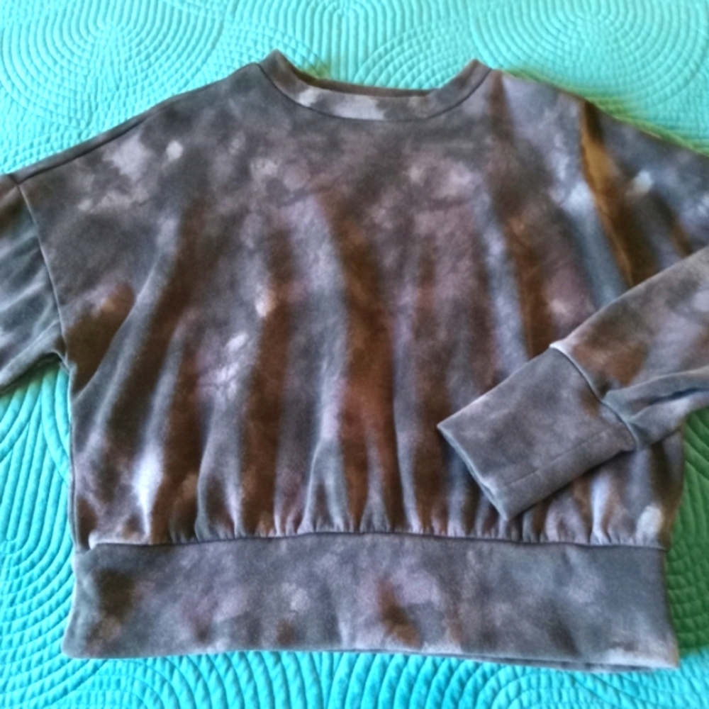 Get After It Tie Dye Crewneck Cropped Sweatshirt